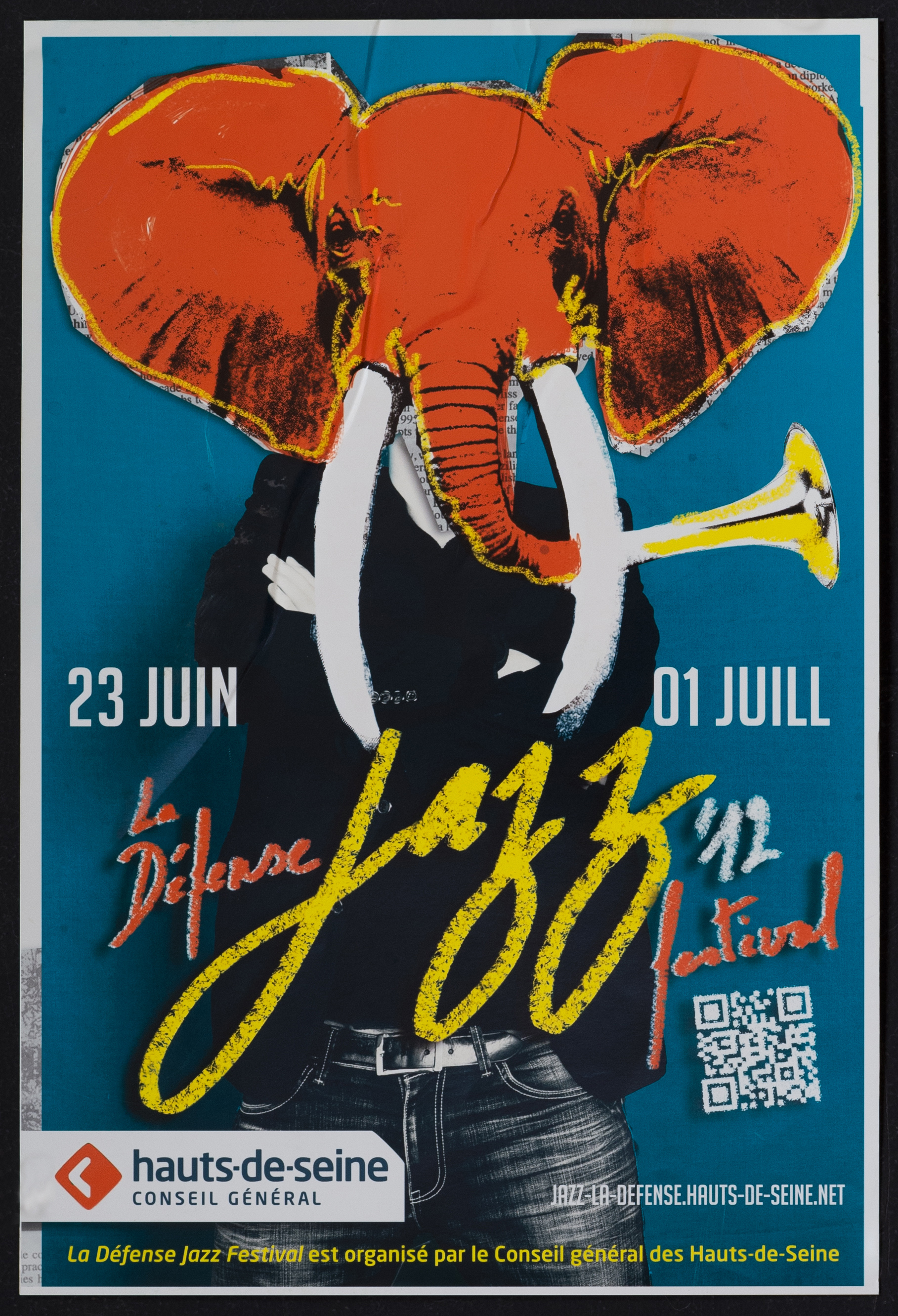 23 juin-1er juillet. La Défense Jazz'12 festival […] La Défense Jazz festival est organisé par le conseil général des Hauts-de-Seine. - CG 92, 2012 . - 1 affiche ill. coul., 42,5 x 28,5 cm.
