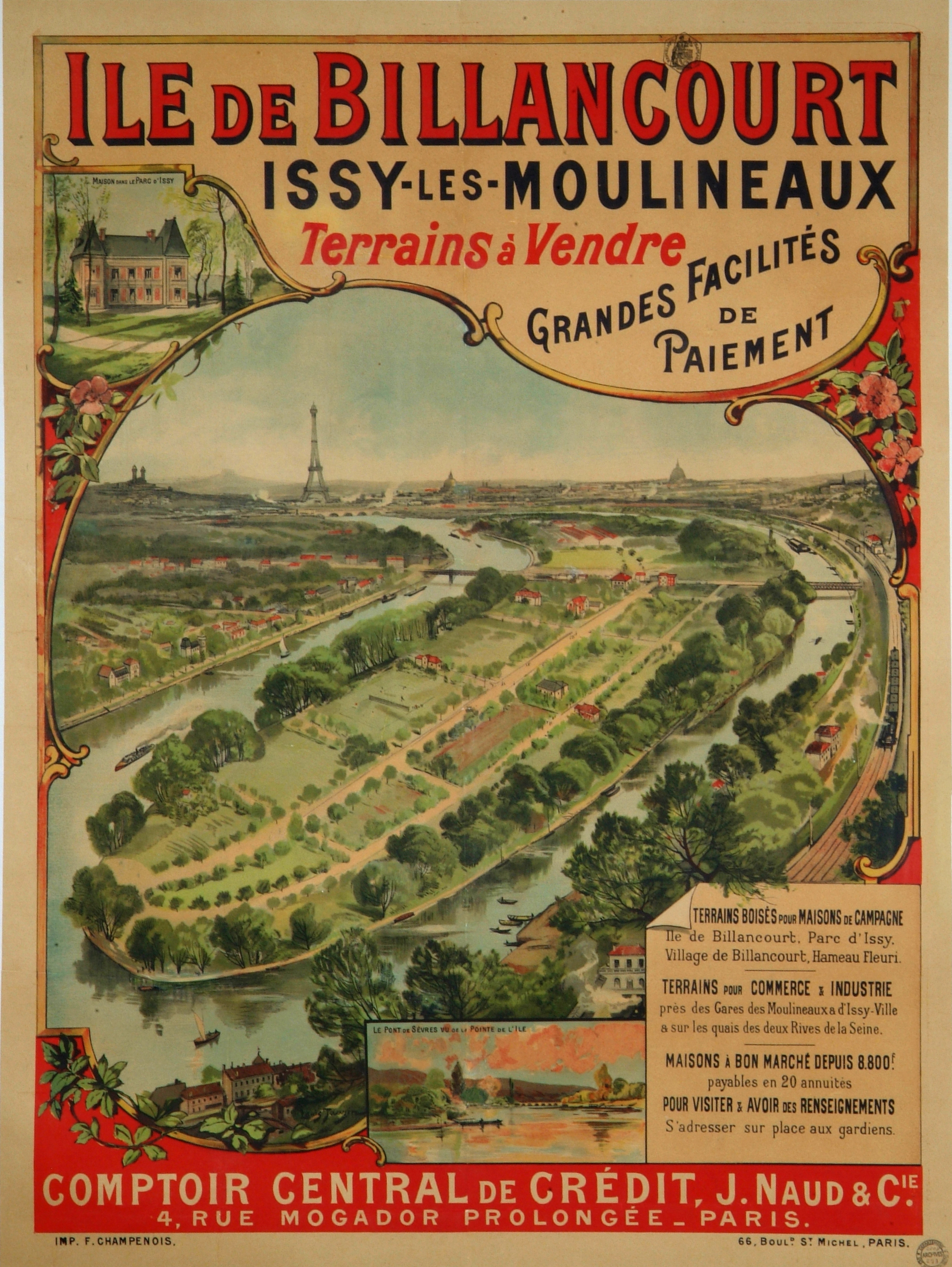 AFFICHE. IMMOBILIER. ISSY-les-MOULINEAUX.