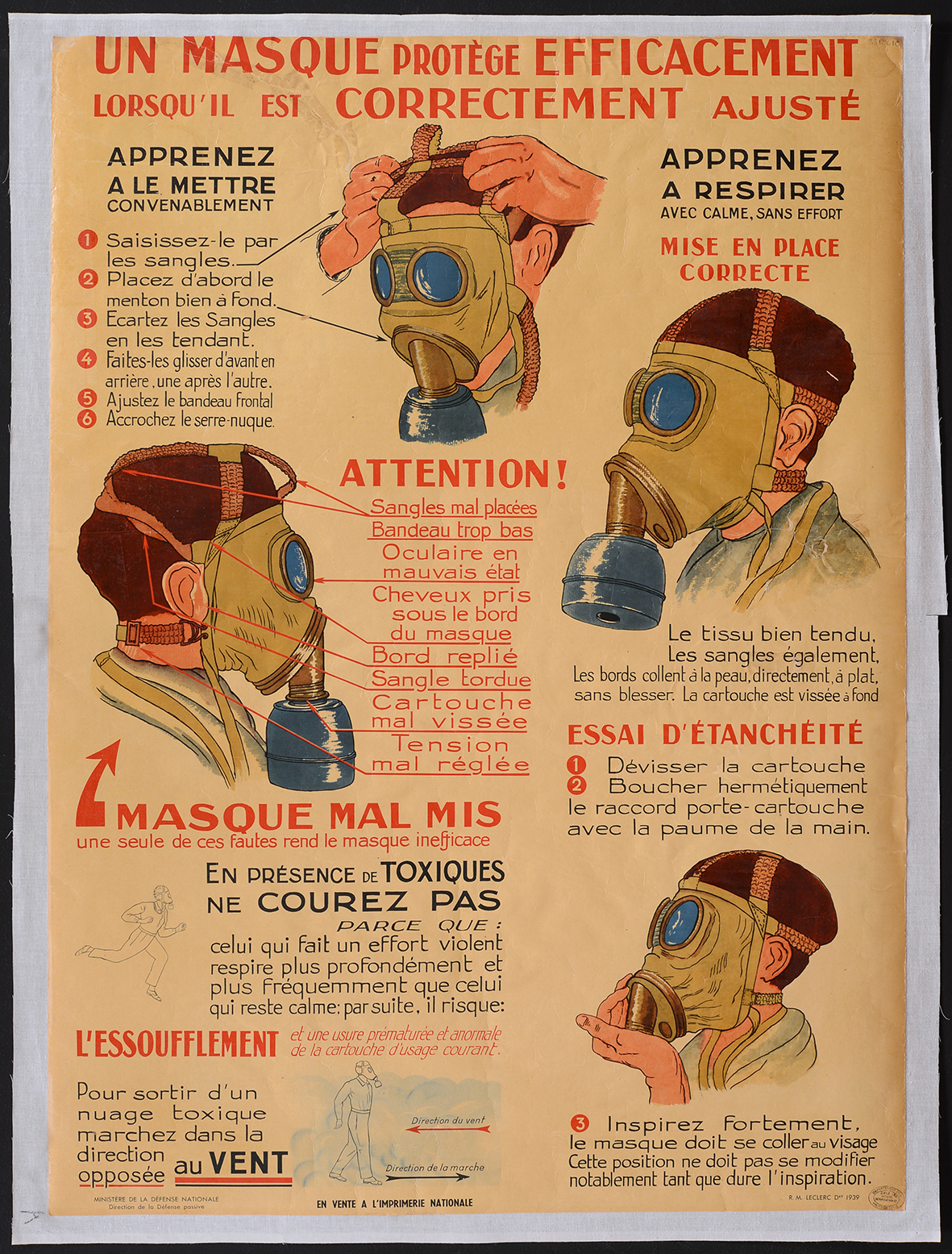 Livre Ancien : 'Les Gaz De Combat' Par Couillaud (1939) - Essai Sur La Défense Passive