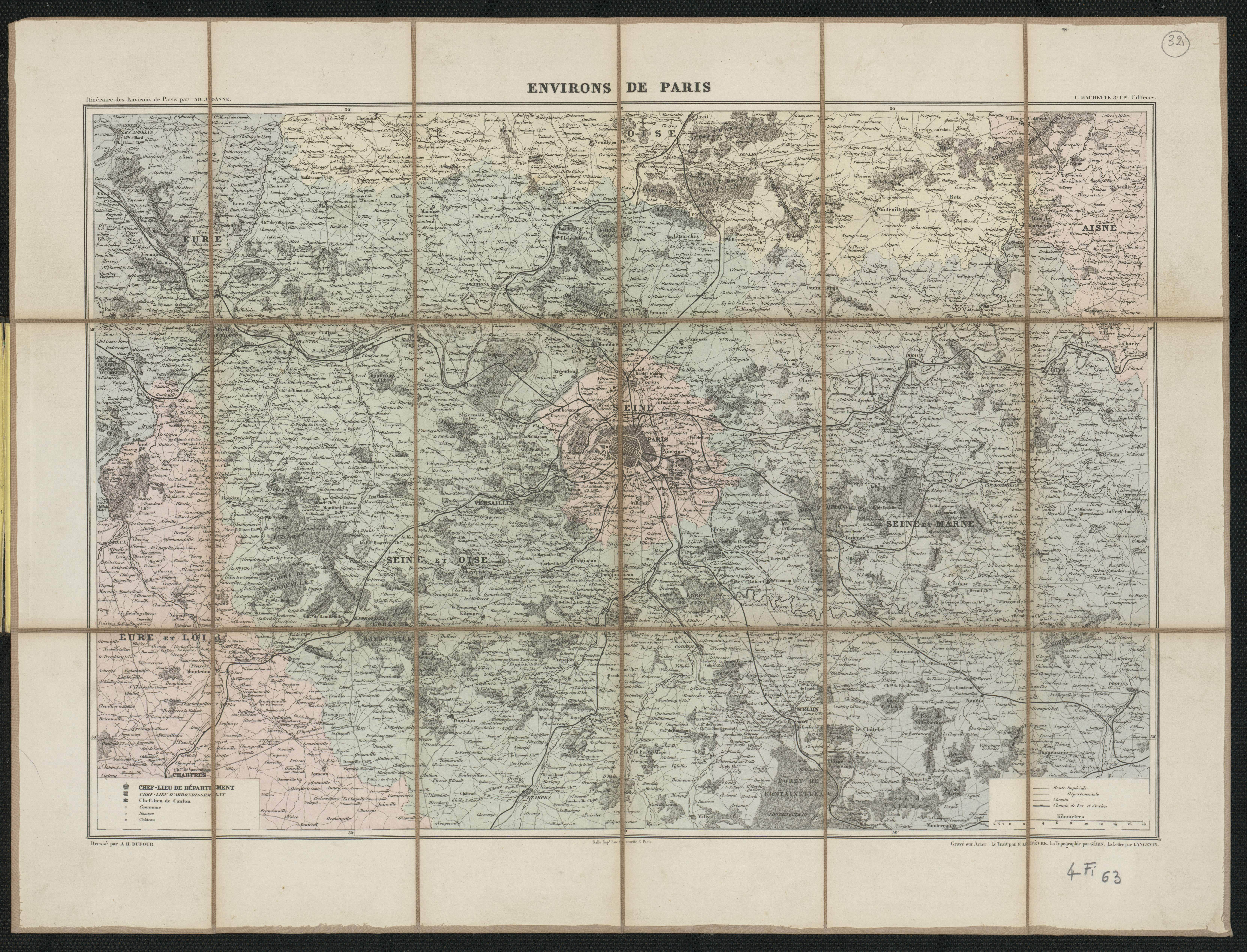 Environs de Paris : itinéraire des Environs de Paris. [Ca 1867].