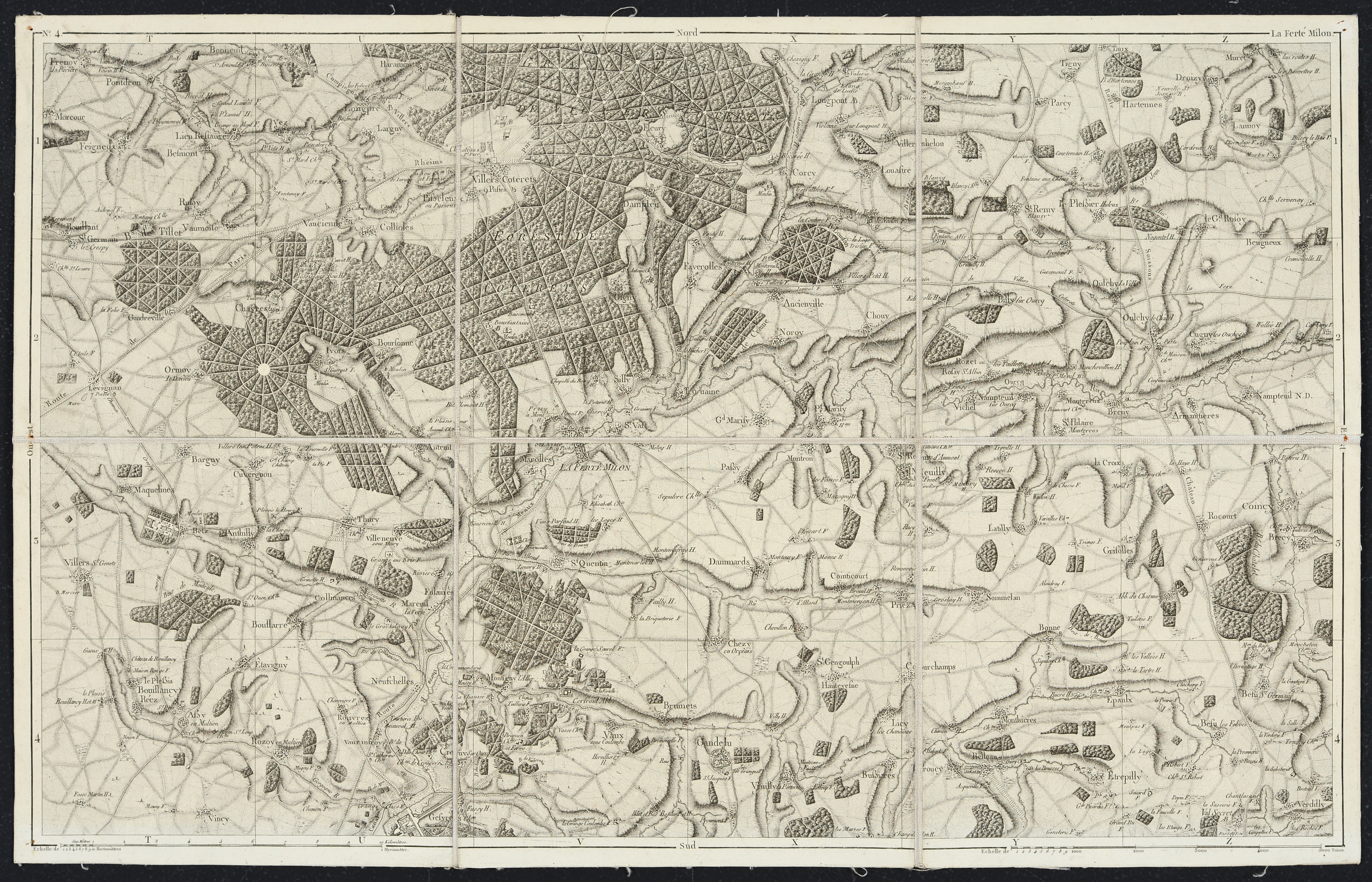 Atlas topographique en XVI feuilles des environs de Paris. 1800.