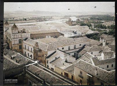 Espagne, Cordoue, Panorama pris depuis le clocher de la Cathédrale ( au fond la Sierra Morena)